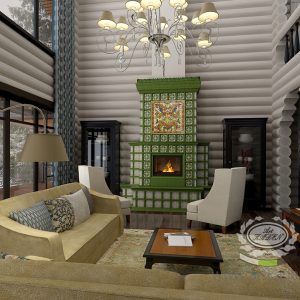 Пристенный камин «Оракул»