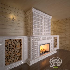 Пристенный камин «Титан»