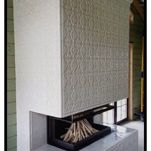 Пристенный камин "Беляночка