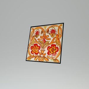 Изразец фаянсовый "Соловьи